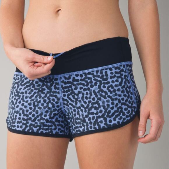 Lululemon Run: Speed Short *4-way Stretch Ace Spot Lullaby Black Swift Ultra 6 - Picture 4 of 6
